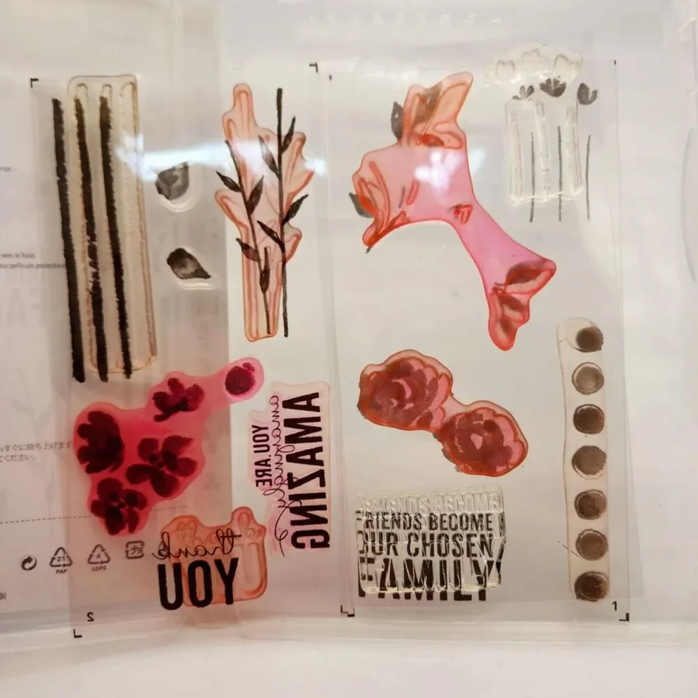 Stampin Up Painted Petals Cling Stamp Set Unmounted Flower Floral Greetings